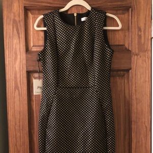 Calvin Klein black dress with gold studs